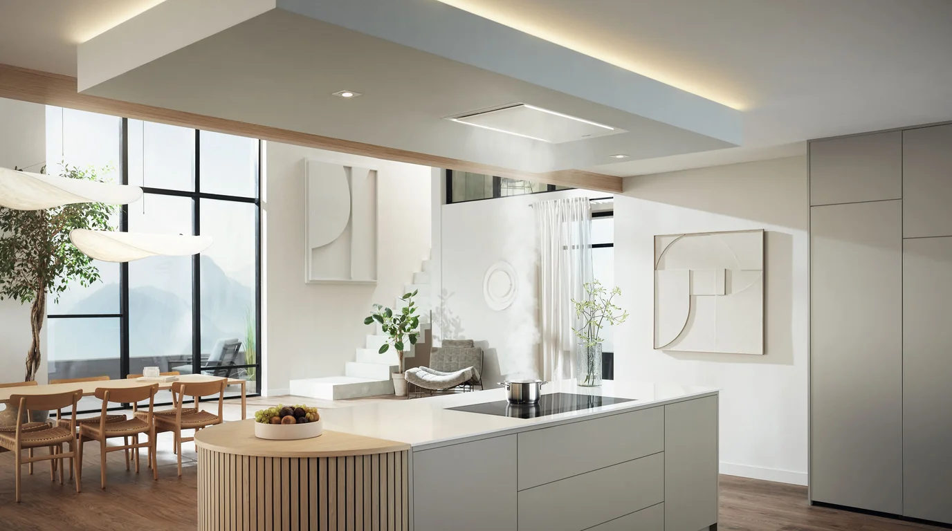 потолочная вытяжка Miele Stella Ambient с декоративной подсветкой купить в Москве