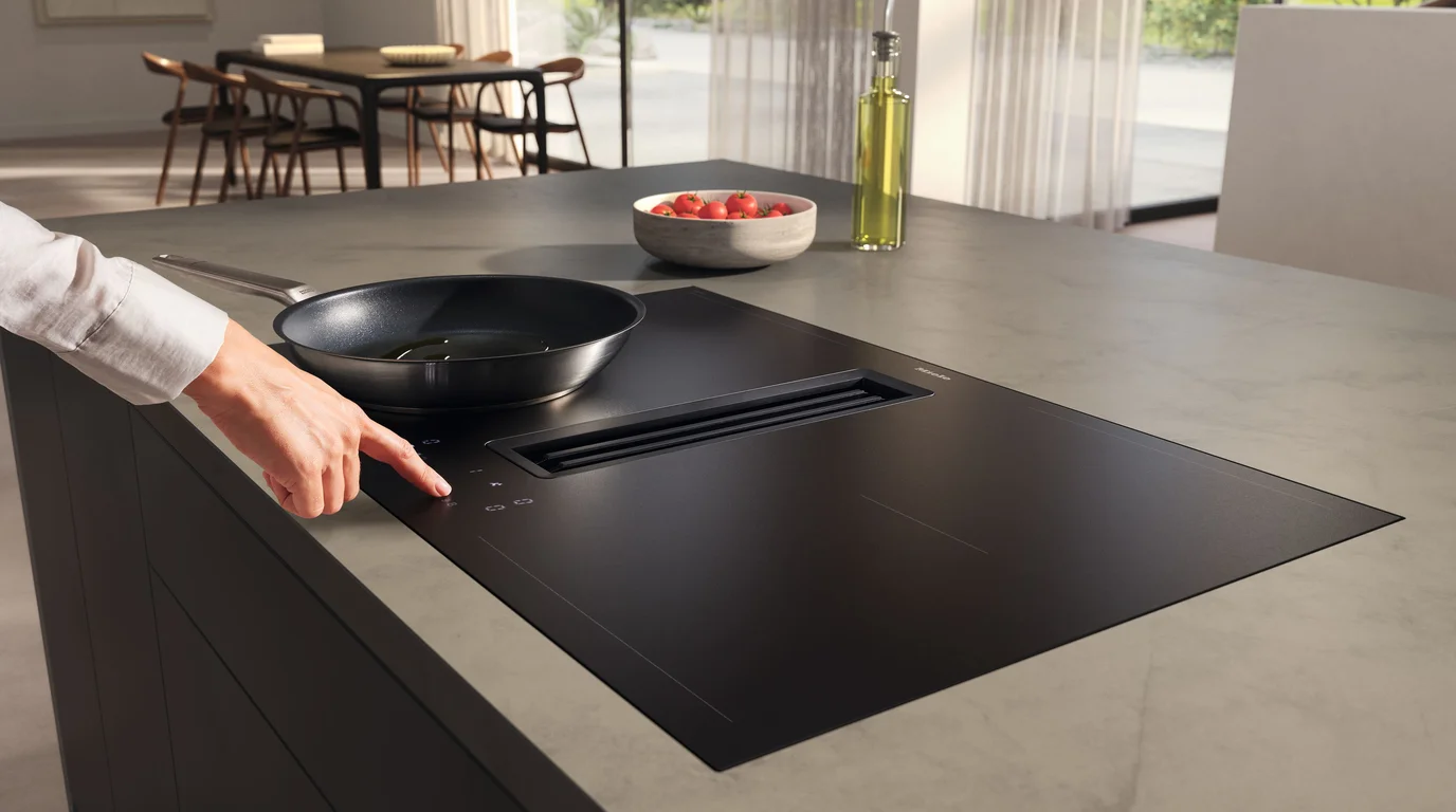 островная вытяжка Miele дизайнерская отделка купить в Москве
