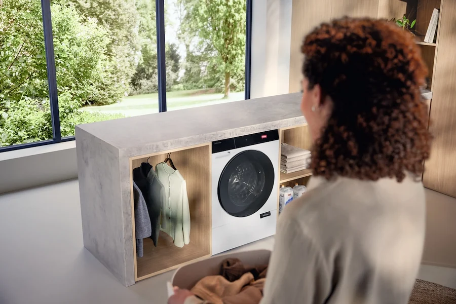 стиральная машина Miele с MotionReact: дисплей включается при приближении