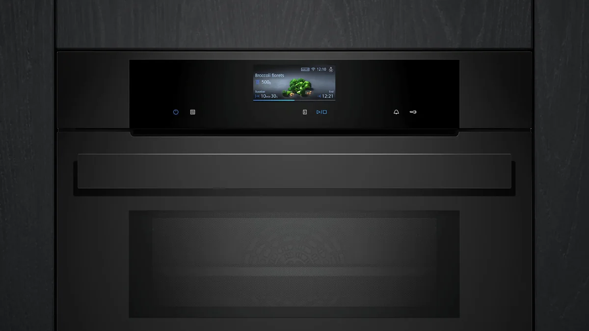 духовой шкаф Siemens CM936GCM1 компакт с СВЧ купить в Москве